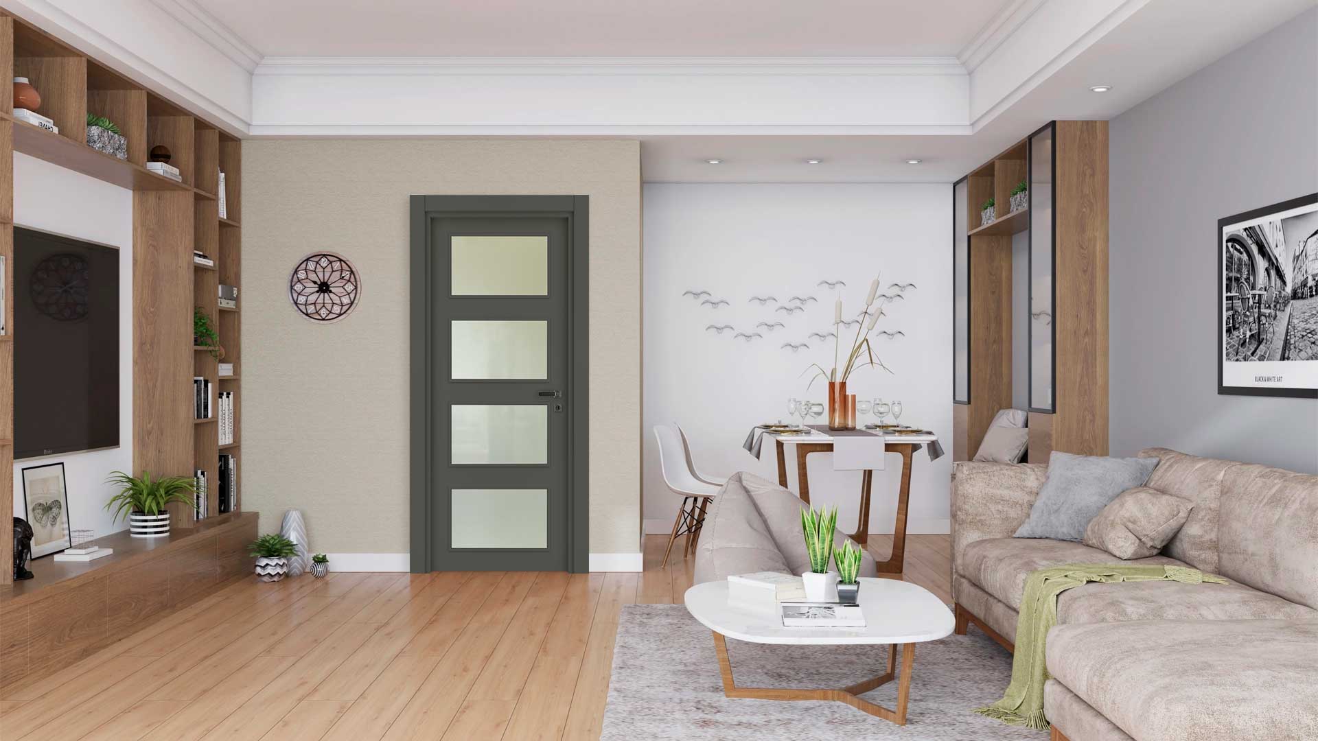 VDA-05 MODERN ANTRASİT CAMLI Render