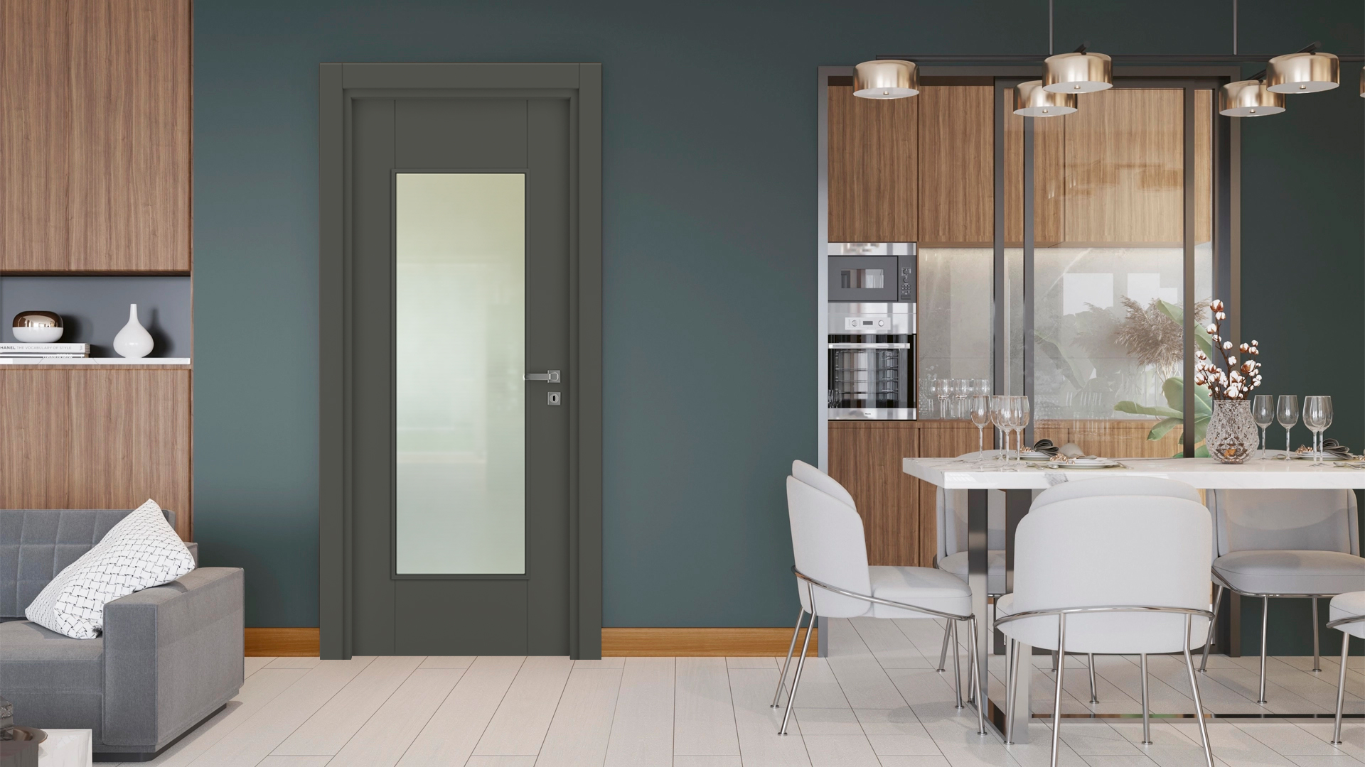 VDA-50 MODERN ANTRASİT CAMLI Render