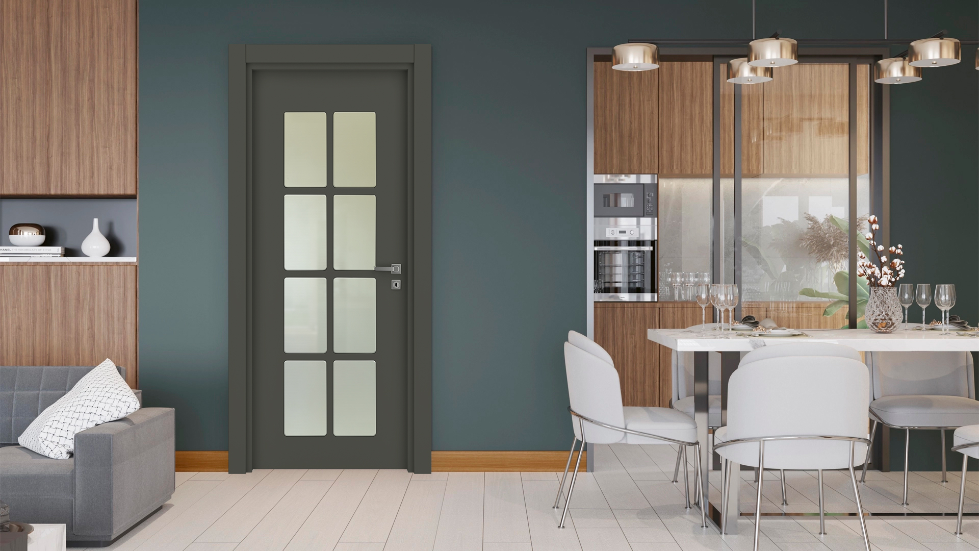 VDA-50 MODERN ANTHRACITE G GLAZED Render