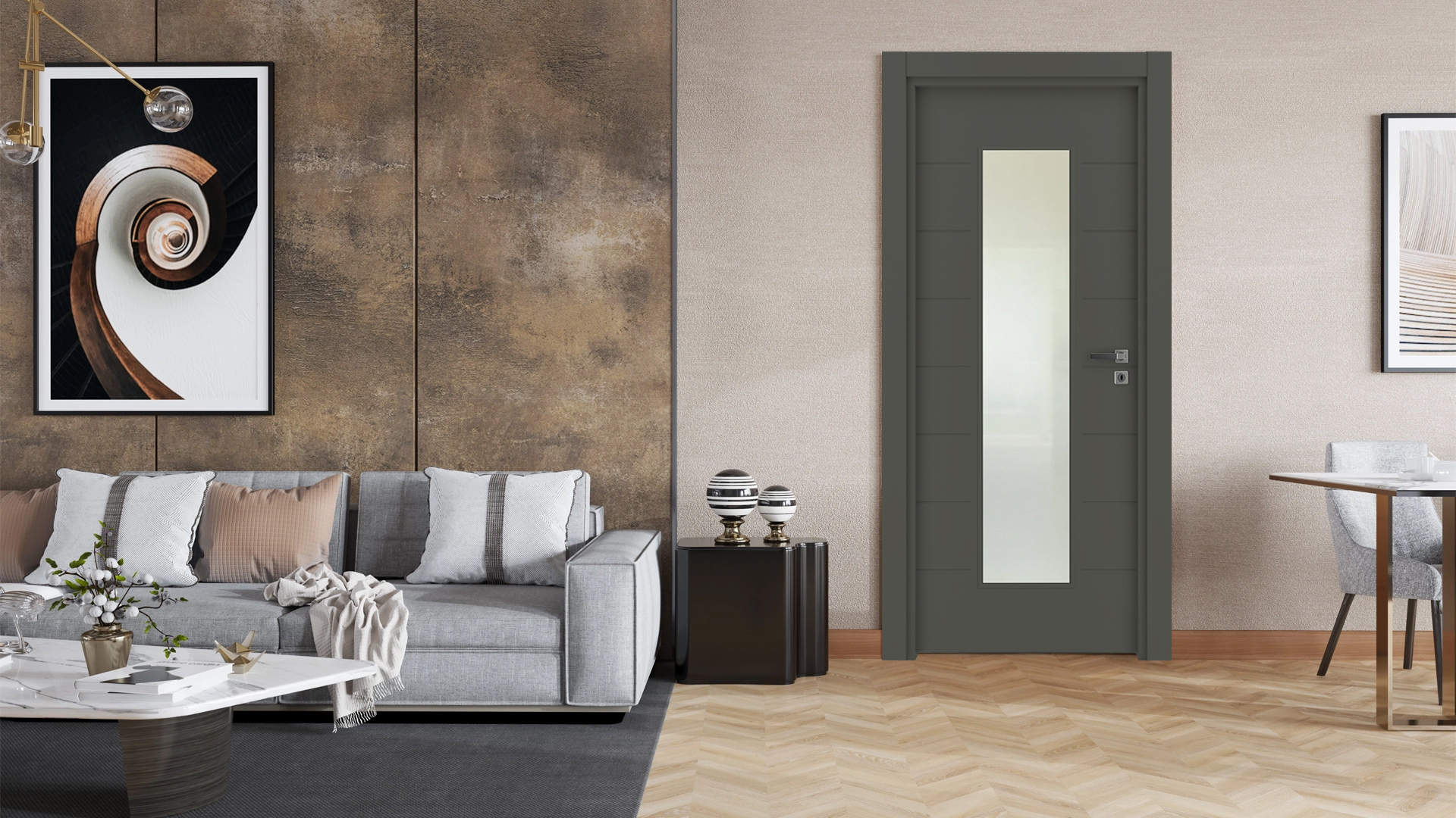 VDA-70 MODERN ANTHRACITE GLAZED Render