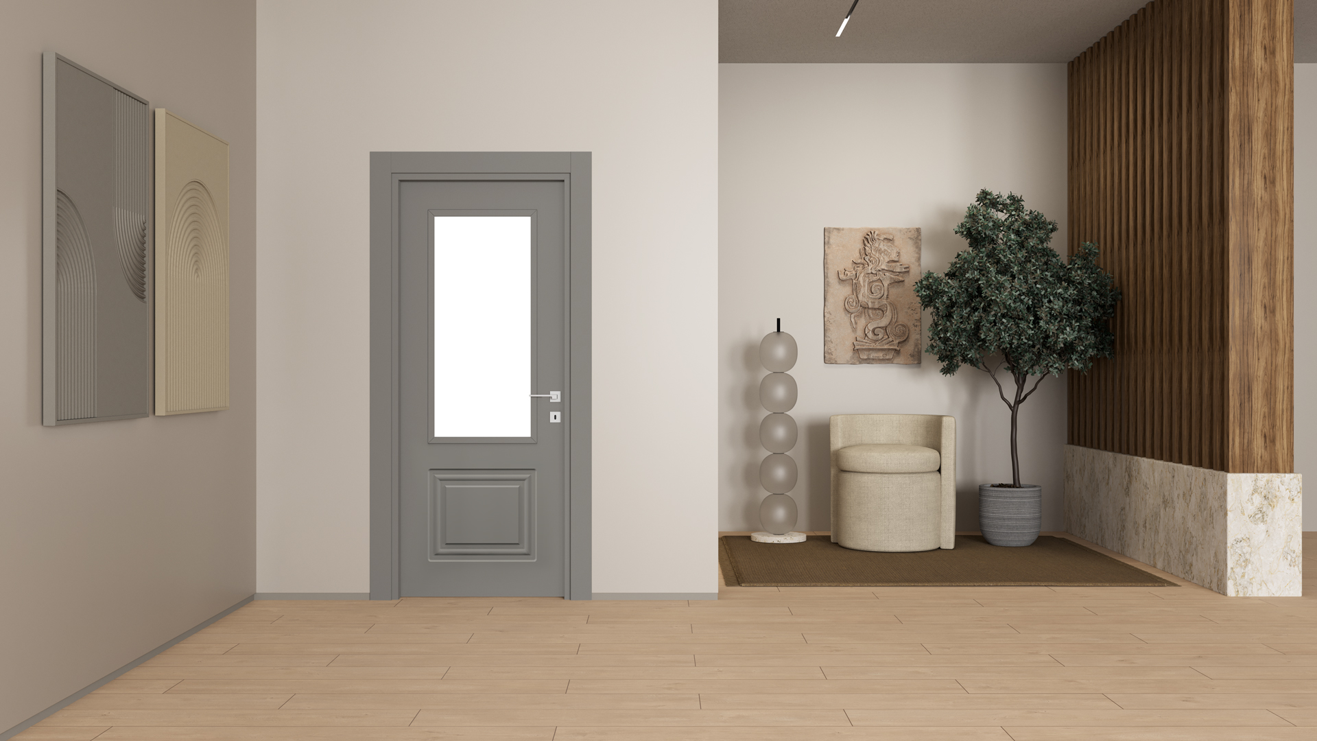 SOLE NATURAL GRAY GLAZED Render